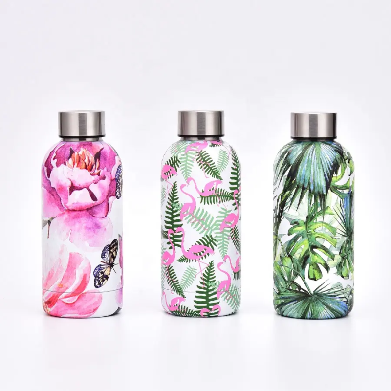 Stainless Steel Small Mouth Water Bottle Outdoor Sports Travel Drink Thermos Flask With Lid
