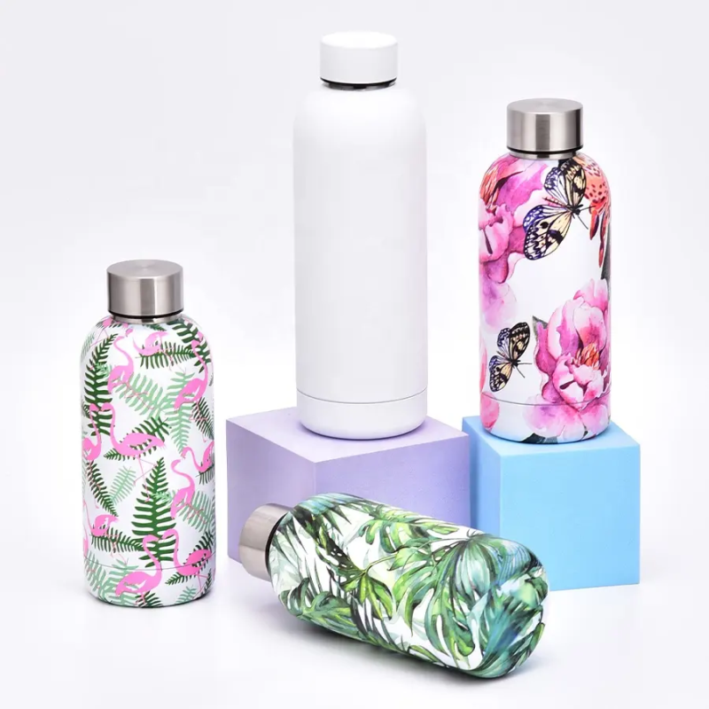 Stainless Steel Small Mouth Water Bottle Outdoor Sports Travel Drink Thermos Flask With Lid
