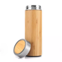 17oz Double Walled Vacuum Insulated Stainless Steel Travel Tea Mug Bamboo Tea Tumbler Infuser Bottle