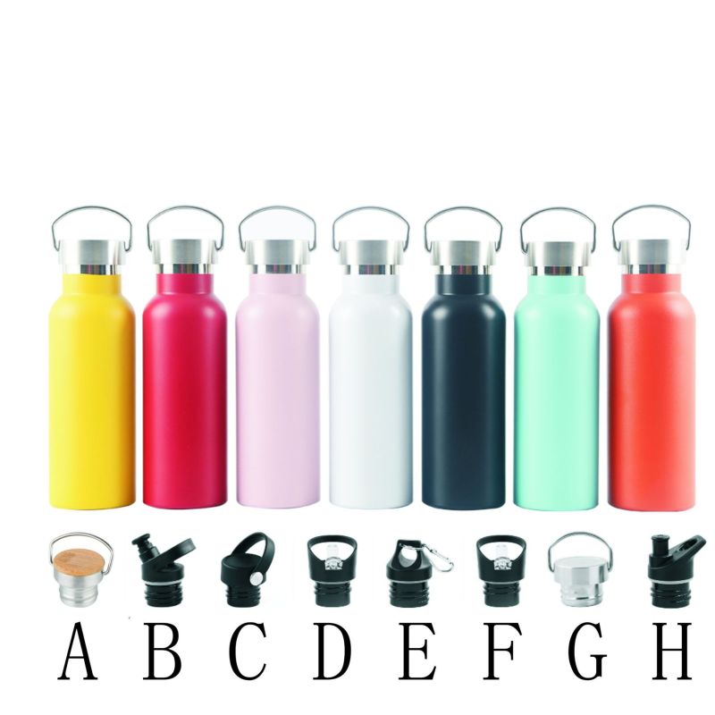Stainless Steel Double Wall Vacuum Cup With Multiple Lids Insulated Thermos Drink Flask Water Bottle