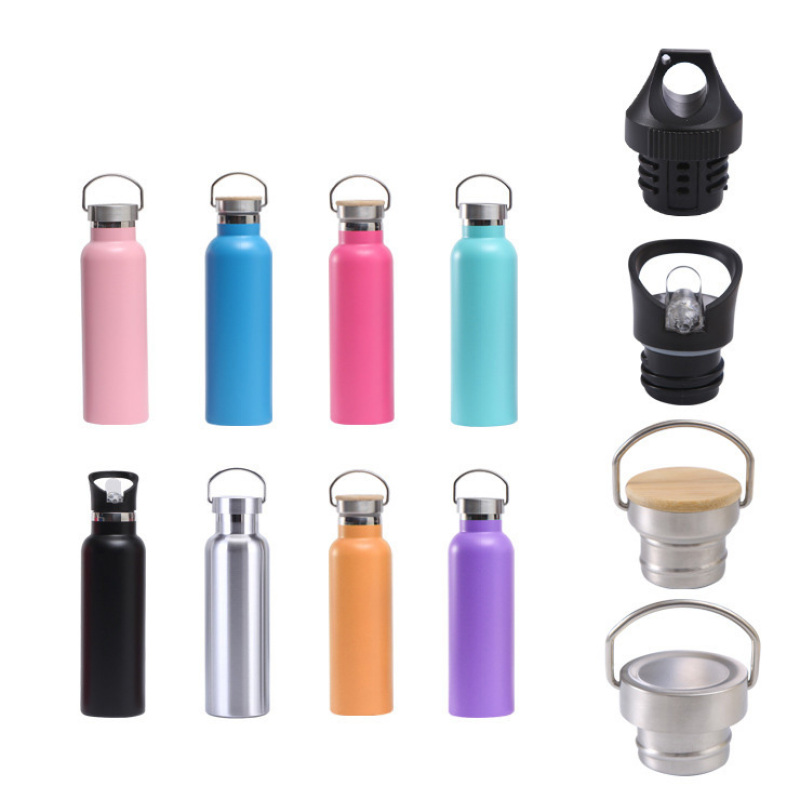 Stainless Steel Double Wall Vacuum Cup With Multiple Lids Insulated Thermos Drink Flask Water Bottle