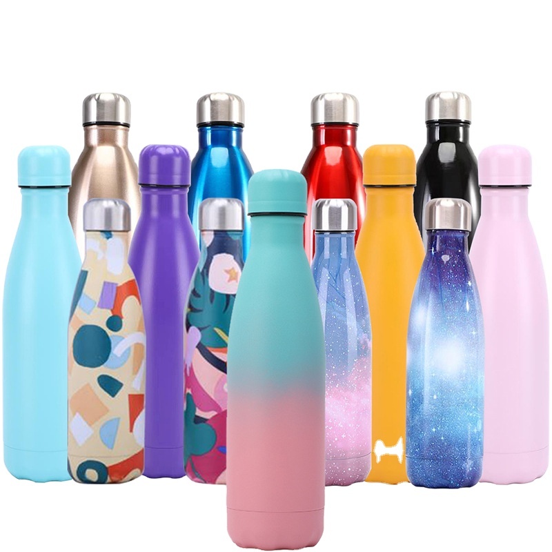 Eco-friendly Double Wall Vacuum Flask Insulated Sport Cola Shape 304 Stainless Steel Vacuum Flasks & Thermoses Water Bottle