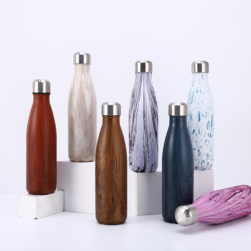 Eco-friendly Double Wall Vacuum Flask Insulated Sport Cola Shape 304 Stainless Steel Vacuum Flasks & Thermoses Water Bottle