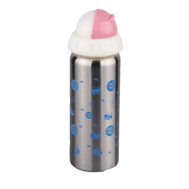Custom Logo 8oz Baby Warmer Bottle Stainless Steel Straw Type Thermos Baby Feeding Supplies With Straw