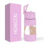 Newly designed custom stainless steel vacuum insulated children's cartoon straw bottle