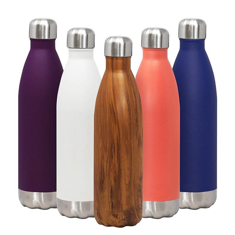 Hot Selling Wholesale 17oz Custom Colors Cola Shaped Custom Water Bottle Double Wall Stainless Steel Vacuum Thermos Flask