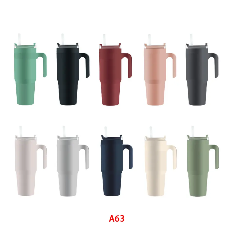 Custom Travel Mug Sublimation Blank Adventure Quencher Stainless Steel Cup 40oz 40 Oz Tumbler With Handle And Straw