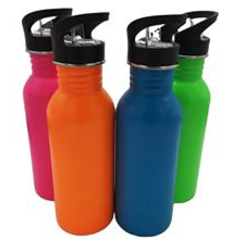 750ml Narrow Mouth Outdoor Sport Water Bottle with Straw Single Wall Large Capacity Travel Water Bottle
