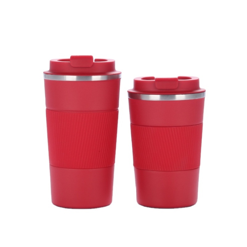 Hot Selling product 2023 Coffee Cups 18/8 Stainless Steel Travel Mug Double Wall Insulated Vacuum Tumbler With Silicone Holder