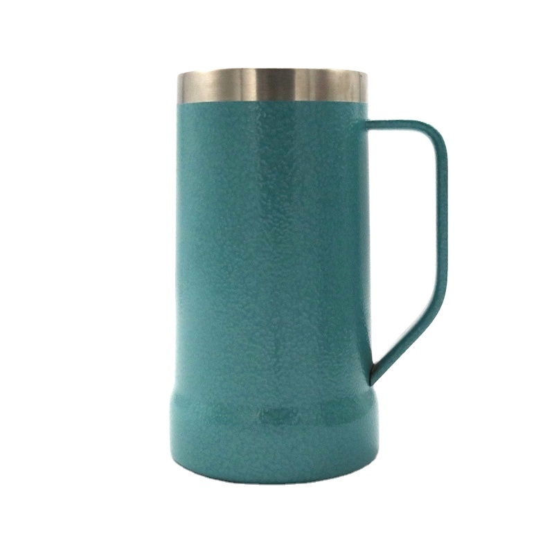 Double Wall New design Custom Logo Beer Mug Thermal Stainless Steel Tumbler Cup with  Handle