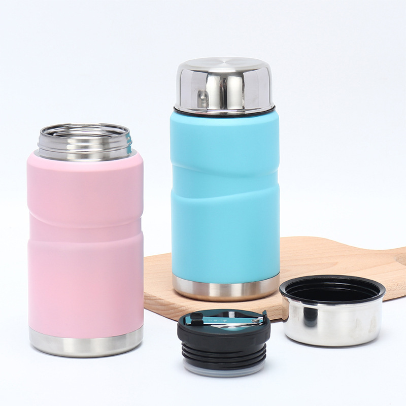 Hongtai Drinkware 750ml Food Flask Portable Lunch Box Recycled Stainless Steel 18/8 Metal Snack Box for Gift
