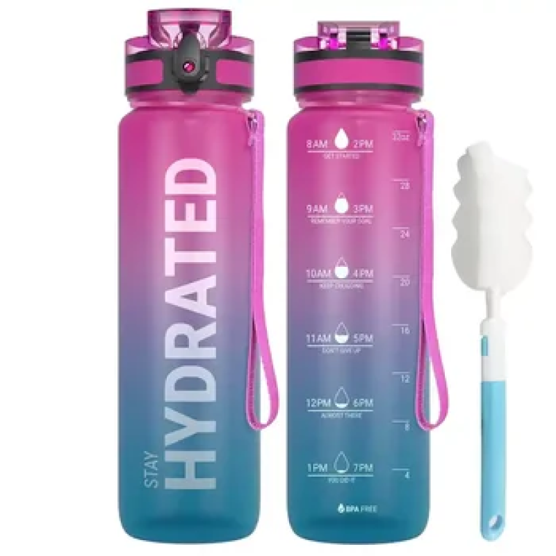 BPA Free Eco Friendly Material Sport Plastic Single Wall Bottle With Custom Logo Plastic Flask Water Bottle