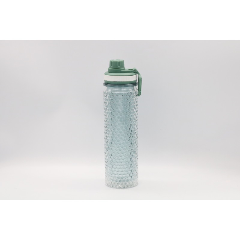 Wholesale BPA-free food grade material single wall plastic water bottle with handle lid