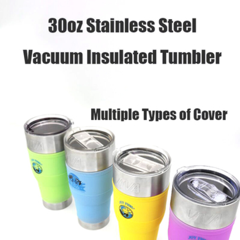 Eco-friendly 30OZ Stainless Steel Double Wall Thermos Vacuum Insulated Flask With Multiple Lids Coffee Tumbler