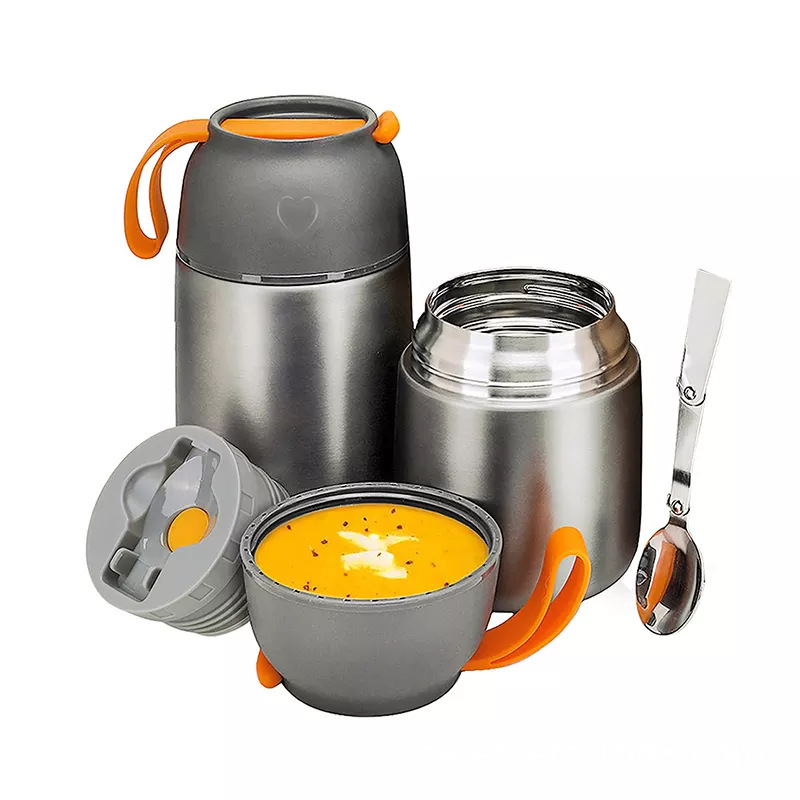 420ml/650ml Eco-friendly Stainless Steel Thermos Lunch Box For Hot Food Insulated Vacuum Kids Food Jar