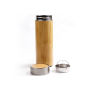 500ml Bamboo Water Bottle Double Wall  Vacuum Flask Metal