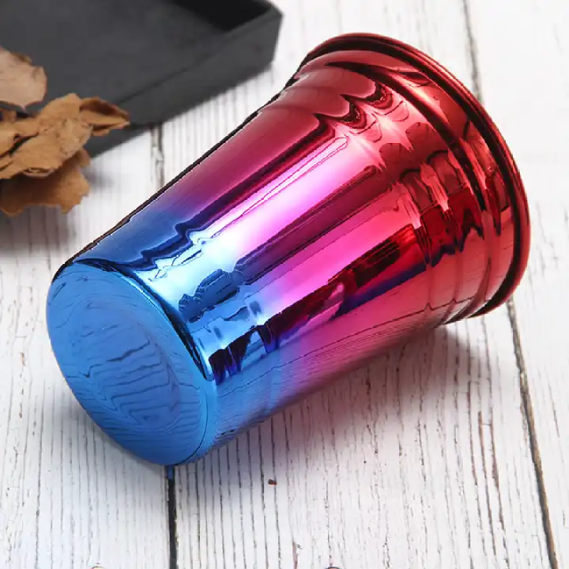 Factory wholesale 16oz reusable single-layer stainless steel coffee cups with UV plating