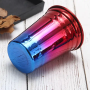 Factory wholesale 16oz reusable single-layer stainless steel coffee cups with UV plating