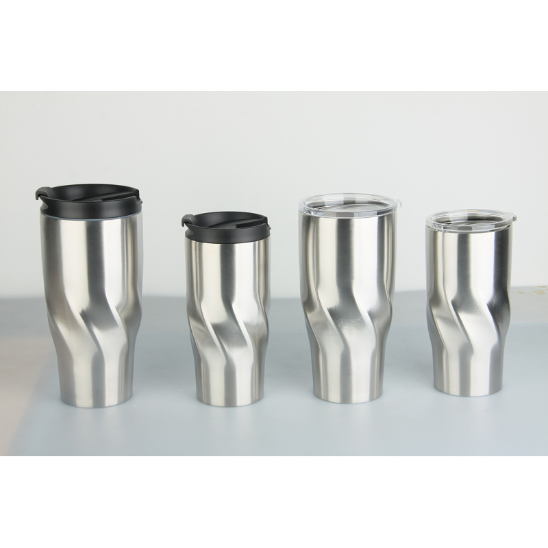 20oz 30oz twisted shape double stainless steel insulated cup