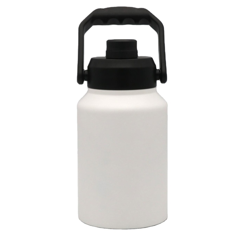 Wholesale High Quality 64/128 oz Stainless Steel Vacuum Flask Double Wall Outdoor Water Bottle with Handle
