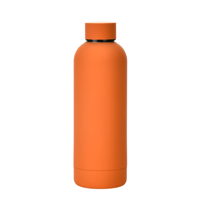 18/8 Stainless Steel Vacuum Flask Soft Touching 500ml Double Walled Insulated Water Bottle Sports Travel Cup With Lid