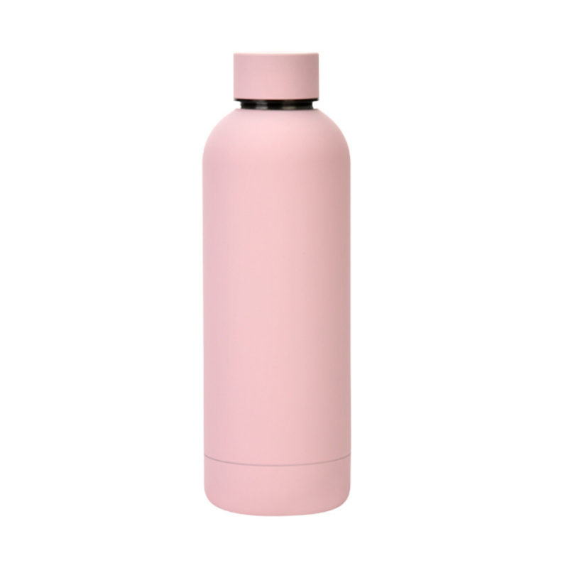 18/8 Stainless Steel Vacuum Flask Soft Touching 500ml Double Walled Insulated Water Bottle Sports Travel Cup With Lid