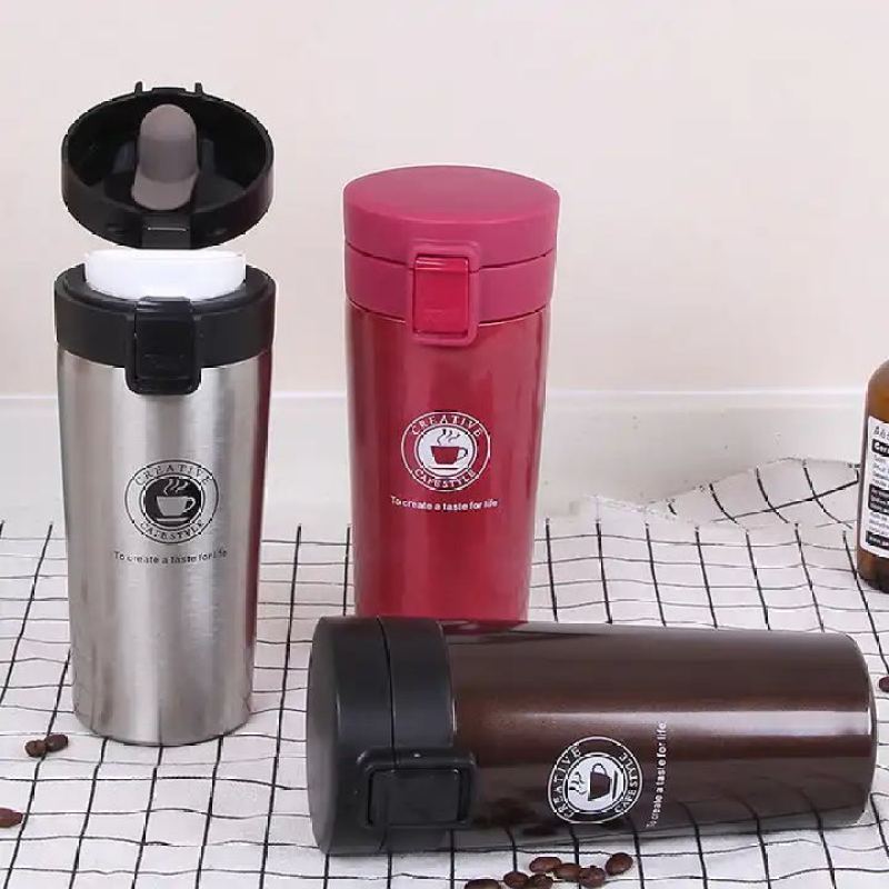 Reusable double-wall coffee cup Vacuum Heating and cooling stainless steel insulated water bottle vacuum travel cup