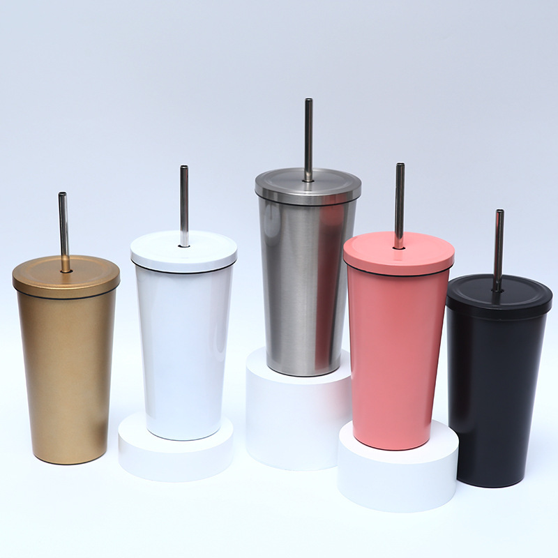 wholesale tumbler cups Insulated Custom Coffee Cups Double Wall Stainless Steel Tumbler with Straw