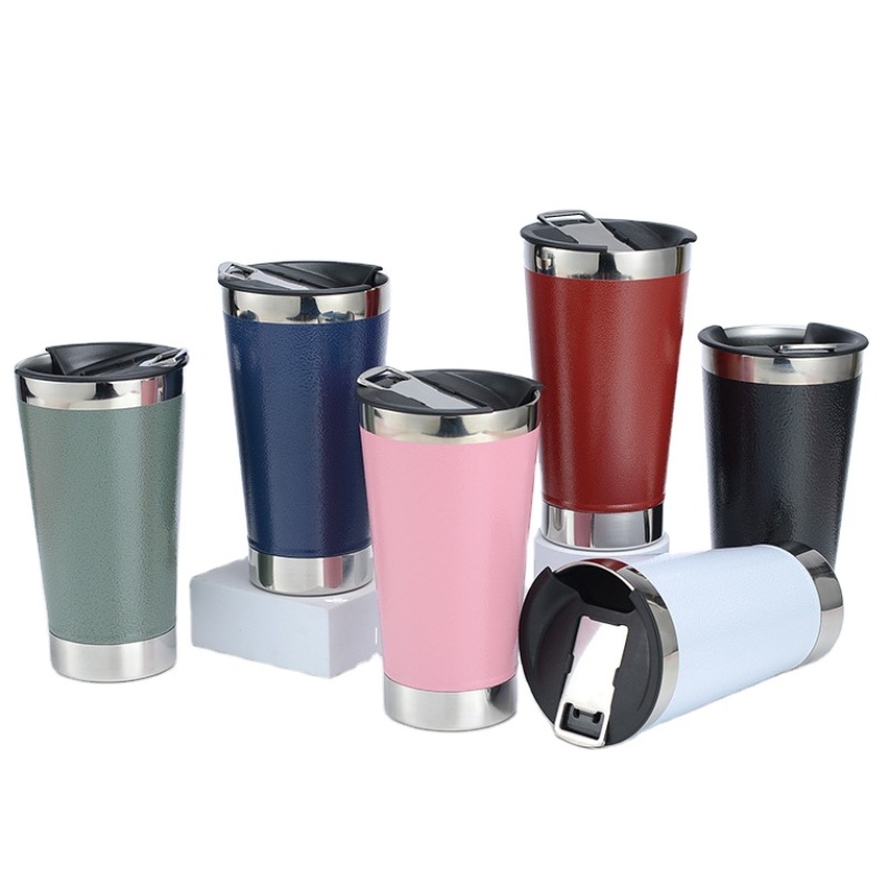 Hot Selling Custom Colors 18/8 Stainless Steel Wine Cup Double Wall Insulated Beer Tumbler with Bottle Opener