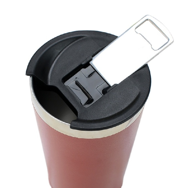 Hot Selling Custom Colors 18/8 Stainless Steel Wine Cup Double Wall Insulated Beer Tumbler with Bottle Opener