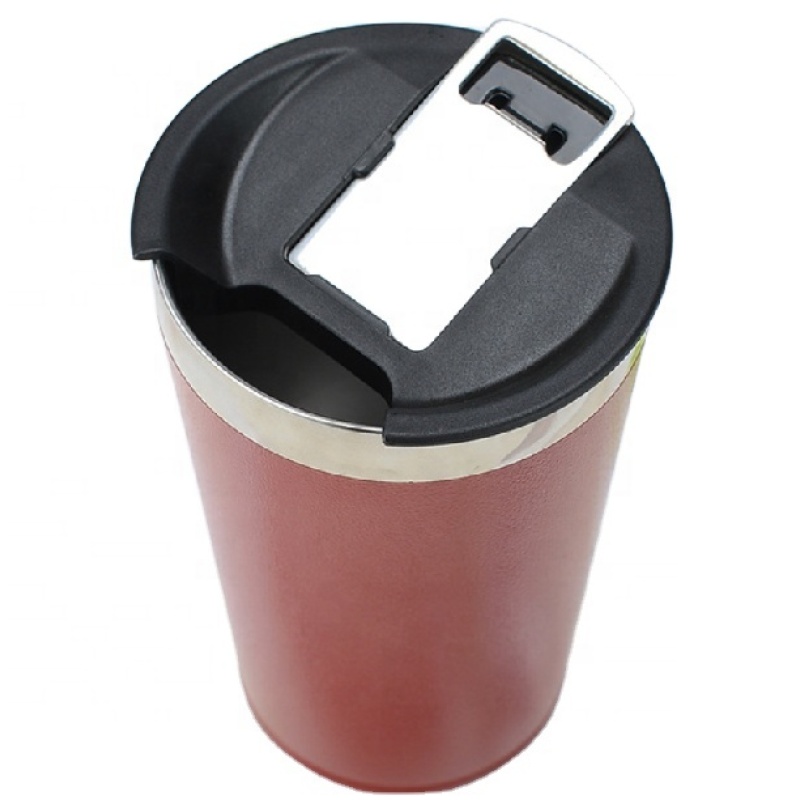 Hot Selling Custom Colors 18/8 Stainless Steel Wine Cup Double Wall Insulated Beer Tumbler with Bottle Opener
