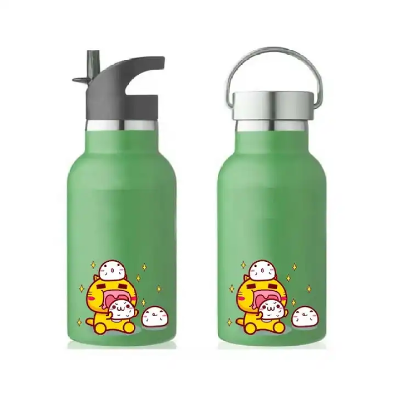 Lovely eco-friendly vacuum insulated double wall 350 ml stainless steel children's water bottle