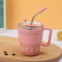 Press Type Sealed Lid Water Cup 304 Stainless Steel Liner Portable Handle Design Couple With Handle Cup