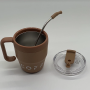 Press Type Sealed Lid Water Cup 304 Stainless Steel Liner Portable Handle Design Couple With Handle Cup