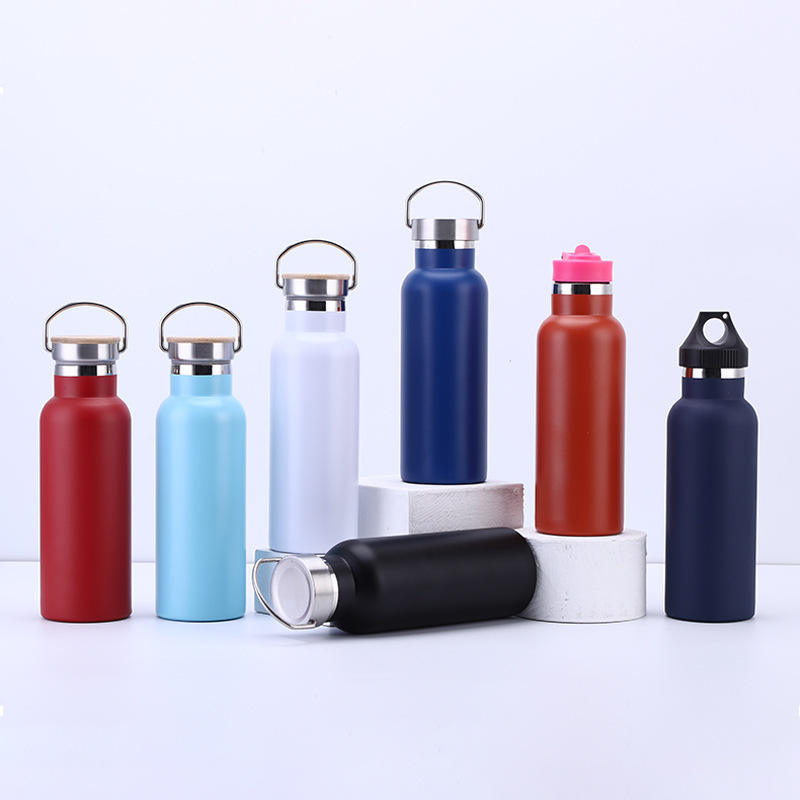 Hot Selling Stainless Steel Double Wall Vacuum Cup Insulated Thermos Drink Flask Water Bottle With Multiple Lids