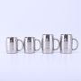 500ML double wall barrel shaped stainless steel beer cup with handle travel mug