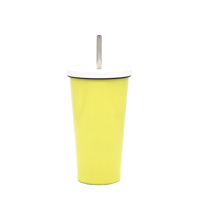 Custom Color Cups 17oz Double Wall Stainless Steel Coffee Cup Vacuum Insulated Tumbler with Straw
