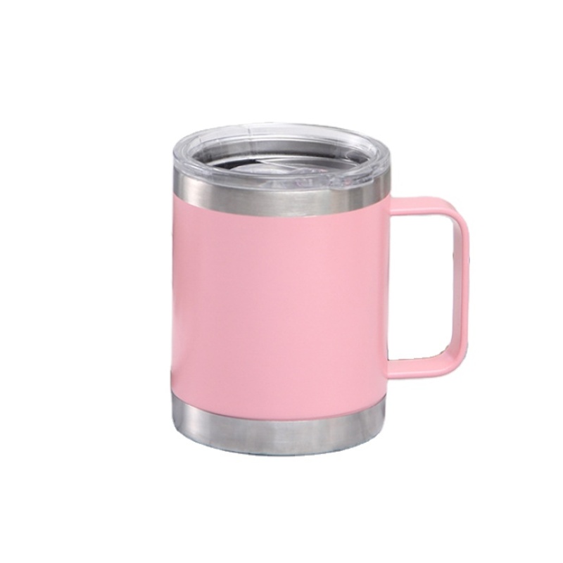 Hot seller 12oz Double Wall Insulated Vacuum coffee Mug Stainless Steel Coffee Tumbler   With Handle Customize Logo and Color