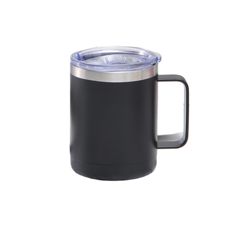 Hot seller 12oz Double Wall Insulated Vacuum coffee Mug Stainless Steel Coffee Tumbler   With Handle Customize Logo and Color