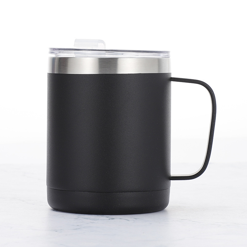 12 oz stainless steel insulated vacuum coffee travel mug custom logo