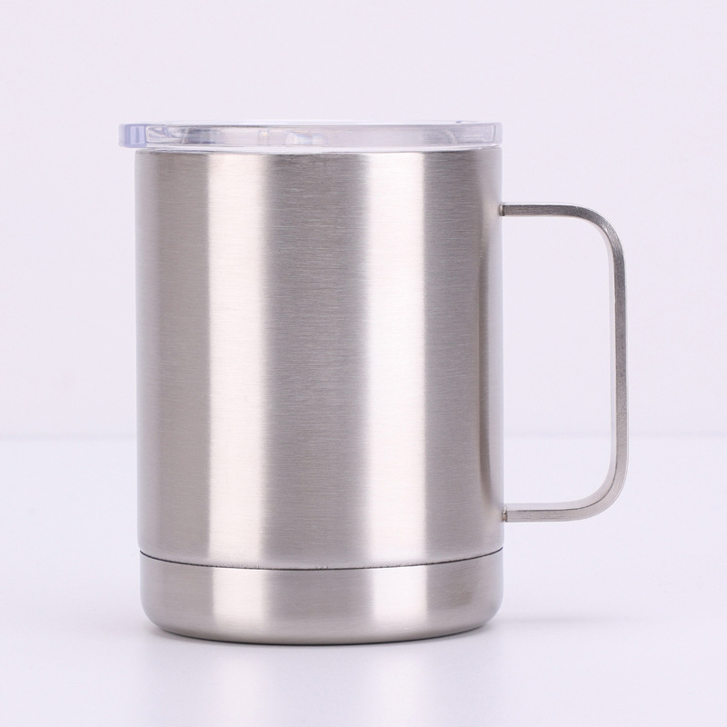 12 oz stainless steel insulated vacuum coffee travel mug custom logo