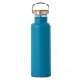 Free Sample Double Wall Stainless Steel Vacuum Hydro Sports Flask Outdoor Insulated Wide Mouth Water Bottle With Bamboo Lid