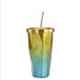 18/8 Stainless Steel Coffee Tumbler BPA Free Reusable Coffee Tumbler Drinking Mug with Straw and Lid