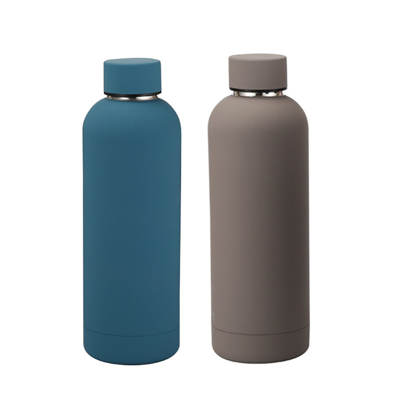 Low Moq Factory Customized Vacuum Insulated Thermal Drink Bottle Black Double Wall Stainless Steel Water Bottle With Custom Logo