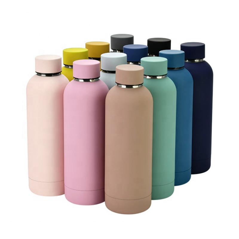 Low Moq Factory Customized Vacuum Insulated Thermal Drink Bottle Black Double Wall Stainless Steel Water Bottle With Custom Logo