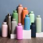 Rubber Painting Stainless Steel Double Wall Insulated Vacuum Flasks With Different Lids Thermos Water Bottle