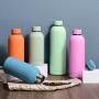 Rubber Painting Stainless Steel Double Wall Insulated Vacuum Flasks With Different Lids Thermos Water Bottle