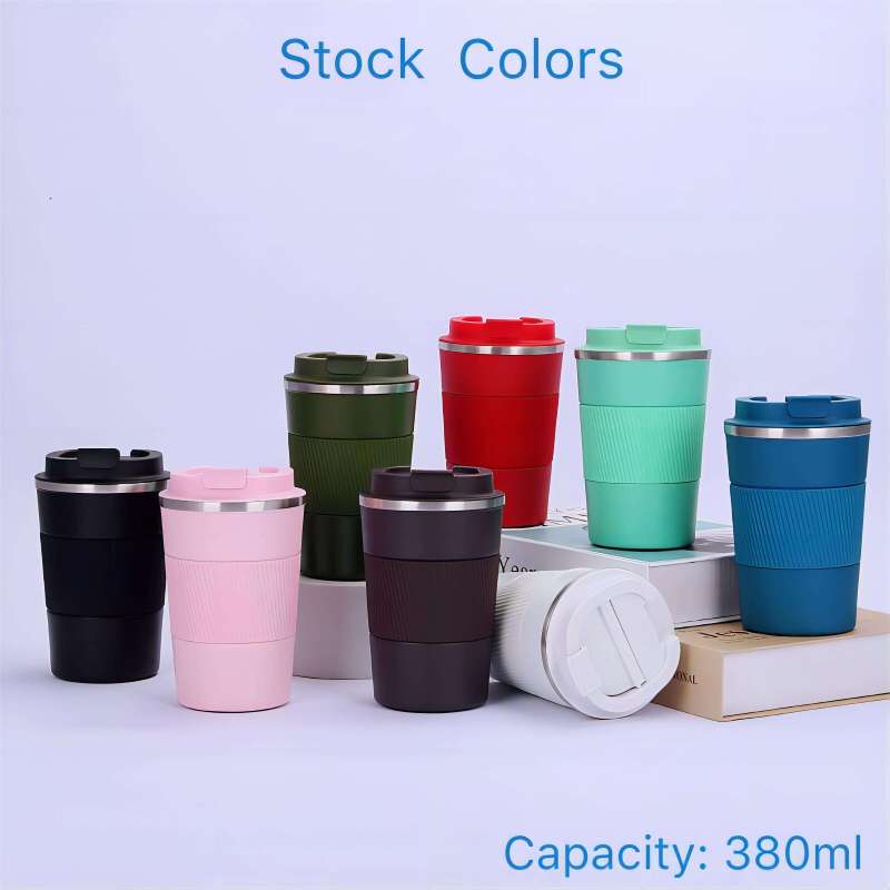 Custom Logo 380ml Double Wall Sublimation Travel Insulated Coffee Thermos Mug With Screw Lid