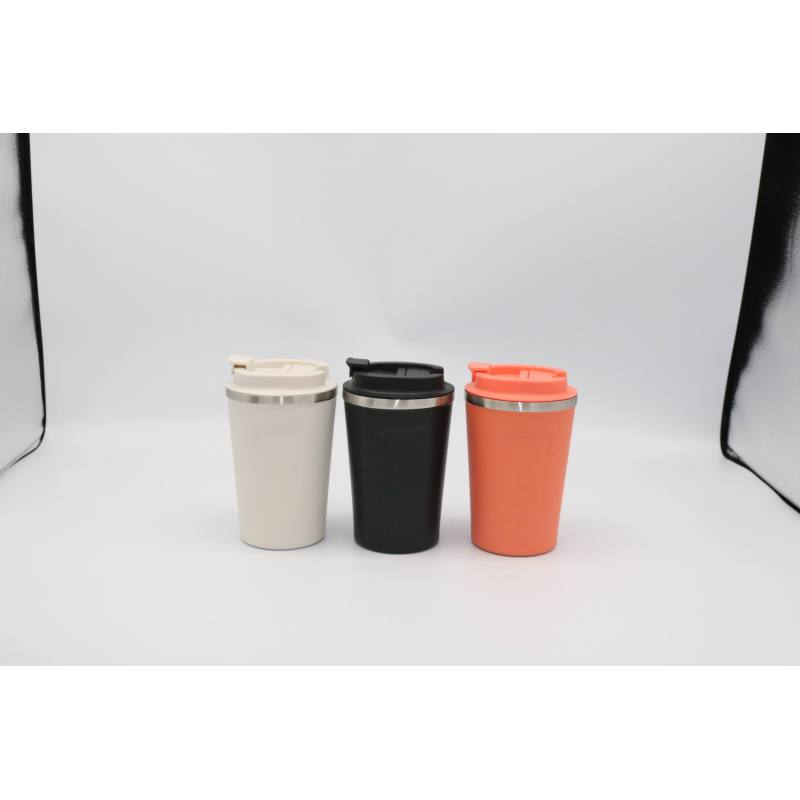 Custom Logo 380ml Double Wall Sublimation Travel Insulated Coffee Thermos Mug With Screw Lid