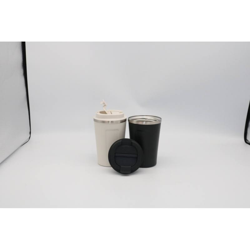Custom Logo 380ml Double Wall Sublimation Travel Insulated Coffee Thermos Mug With Screw Lid